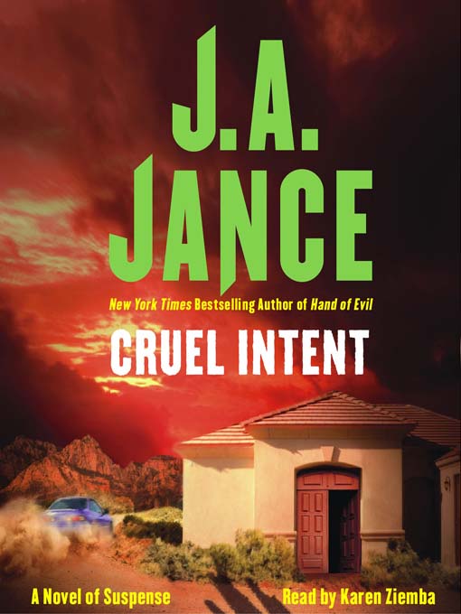 Title details for Cruel Intent by J.A. Jance - Wait list